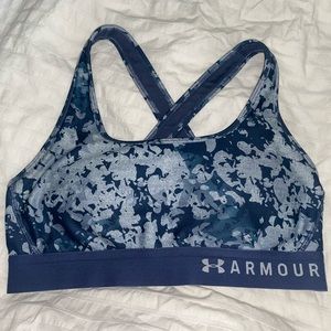 Under Armor Sports Bra Blue Camo